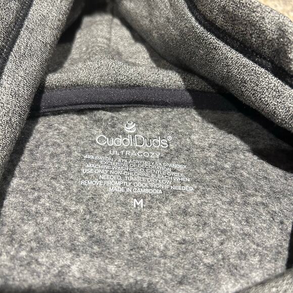 Cuddl Duds Women’s Charcoal Gray Ultra Cozy Long Sleeve Cowl Neck Tunic - Medium - Picture 8 of 8